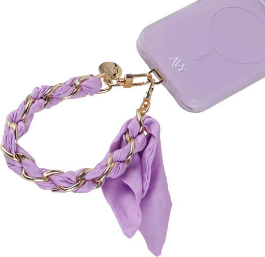 AVY Universeel Sjaal Telefoonkoord / Polsbandje (32CM) Bandana Purple afbeelding 10