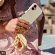 AVY Universeel Sjaal Telefoonkoord / Polsbandje (32CM) Bandana Butter Yellow afbeelding 4