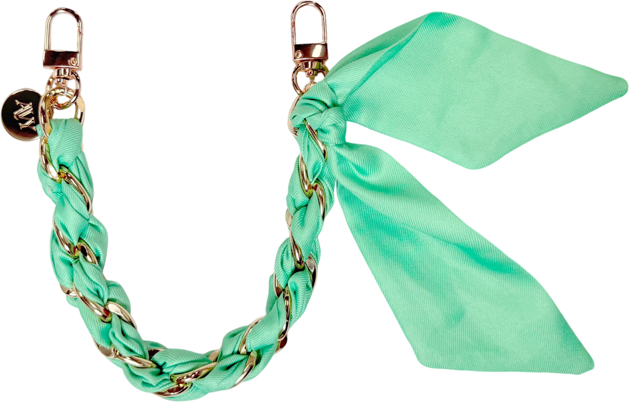 AVY Universeel Sjaal Telefoonkoord / Polsbandje (32CM) Bandana Matcha afbeelding 1