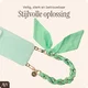 AVY Universeel Sjaal Telefoonkoord / Polsbandje (32CM) Bandana Matcha afbeelding 3