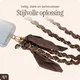 AVY Universeel Sjaal Crossbody Telefoonkoord (120CM) Bandana Brown afbeelding 2