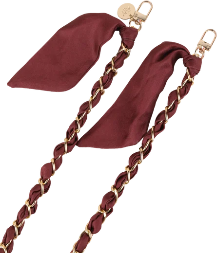 AVY Universeel Sjaal Crossbody Telefoonkoord (120CM) Bandana Burgundy afbeelding 11