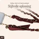 AVY Universeel Sjaal Crossbody Telefoonkoord (120CM) Bandana Burgundy afbeelding 2