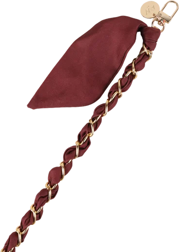 AVY Universeel Sjaal Crossbody Telefoonkoord (120CM) Bandana Burgundy afbeelding 12