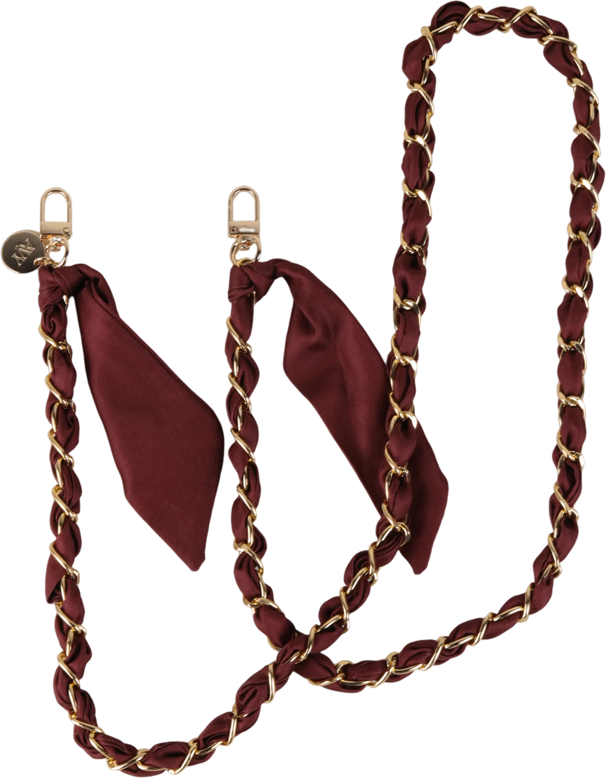 AVY Universeel Sjaal Crossbody Telefoonkoord (120CM) Bandana Burgundy afbeelding 1