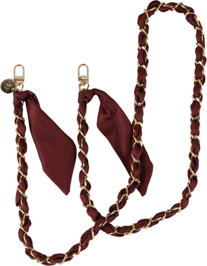 AVY Universeel Sjaal Crossbody Telefoonkoord (120CM) Bandana Burgundy afbeelding 1