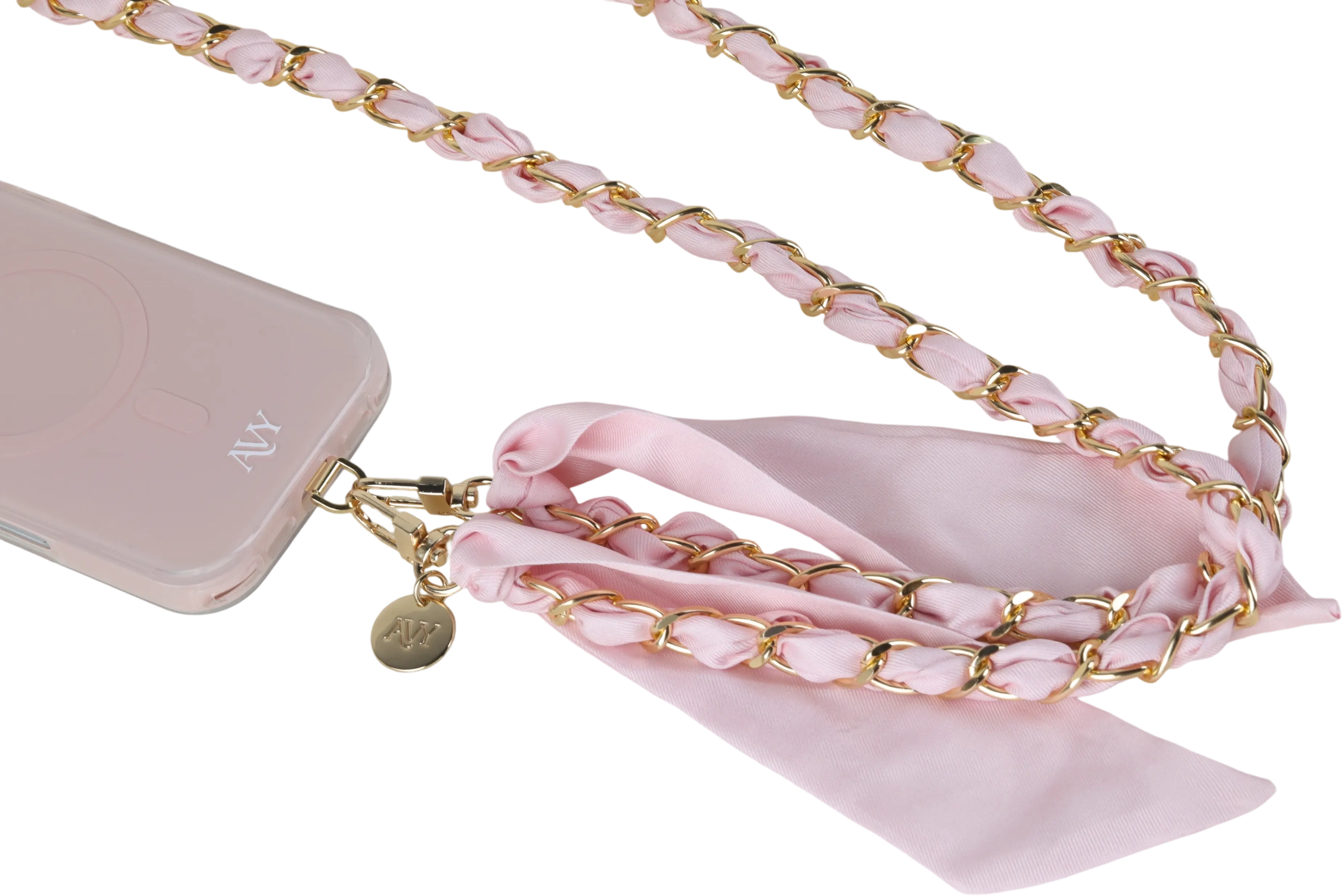 AVY Universeel Sjaal Crossbody Telefoonkoord (120CM) Bandana Pink afbeelding 10