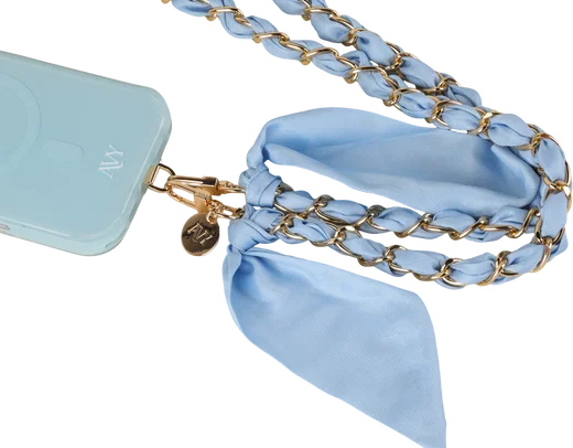 AVY Universeel Sjaal Crossbody Telefoonkoord (120CM) Bandana Blue afbeelding 10