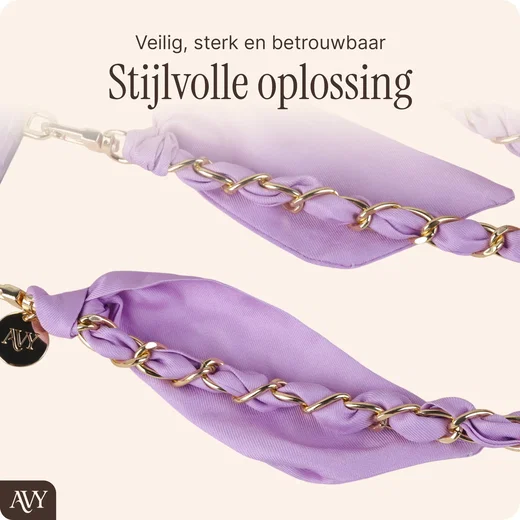 AVY Universeel Sjaal Crossbody Telefoonkoord (120CM) Bandana Purple afbeelding 4