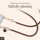 AVY Verstelbaar Crossbody Telefoonkoord / Telefoontouw (130CM) Tressé Brown afbeelding 6