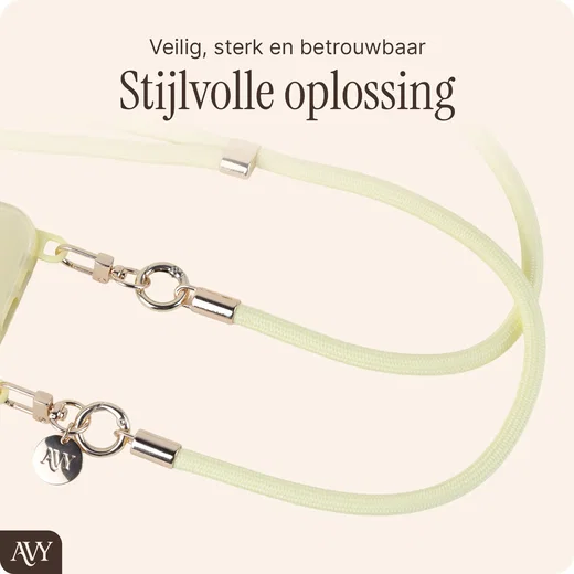 AVY Verstelbaar Crossbody Telefoonkoord / Telefoontouw (130CM) Tressé Yellow afbeelding 6