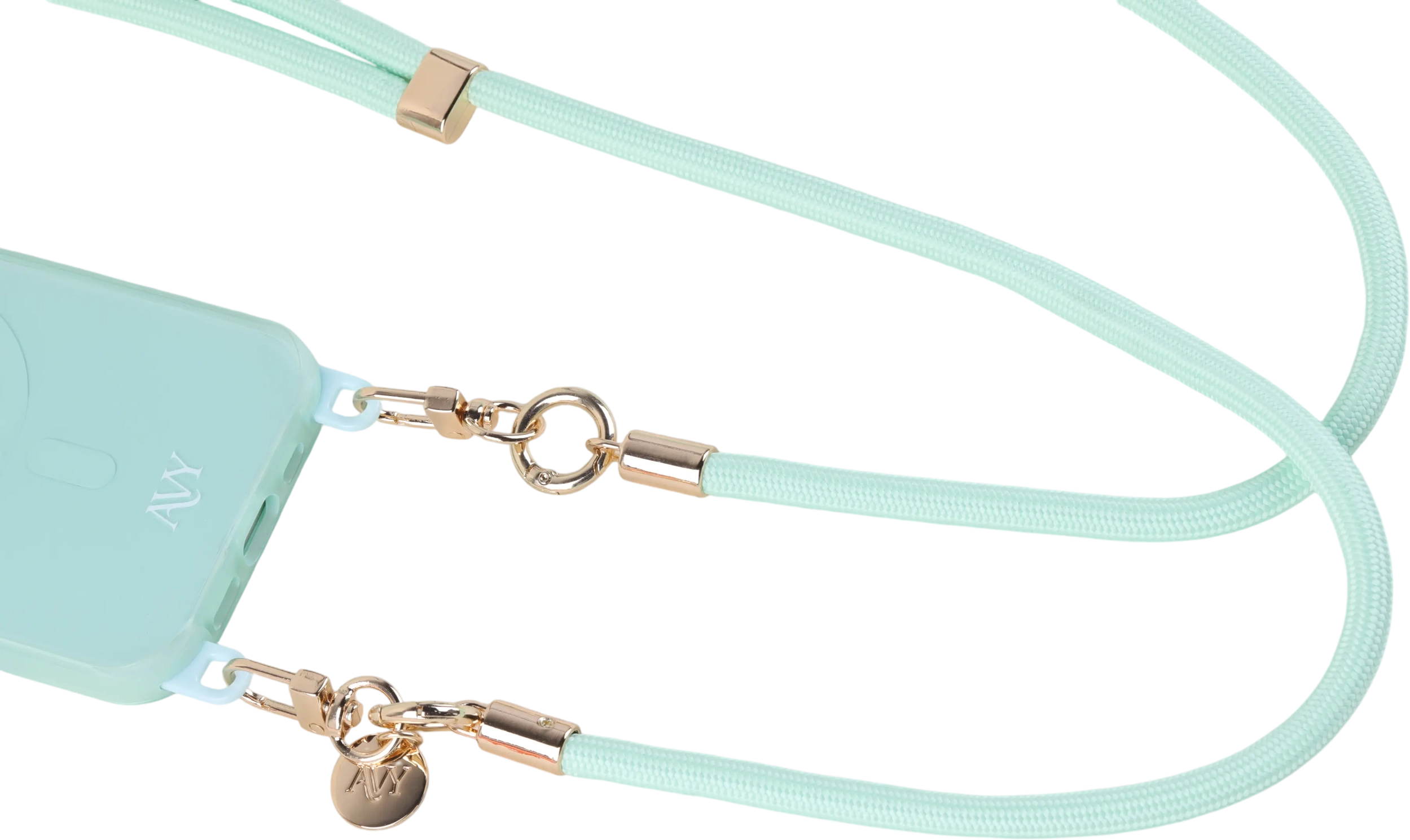 AVY Verstelbaar Crossbody Telefoonkoord / Telefoontouw (130CM) Tressé Matcha afbeelding 14