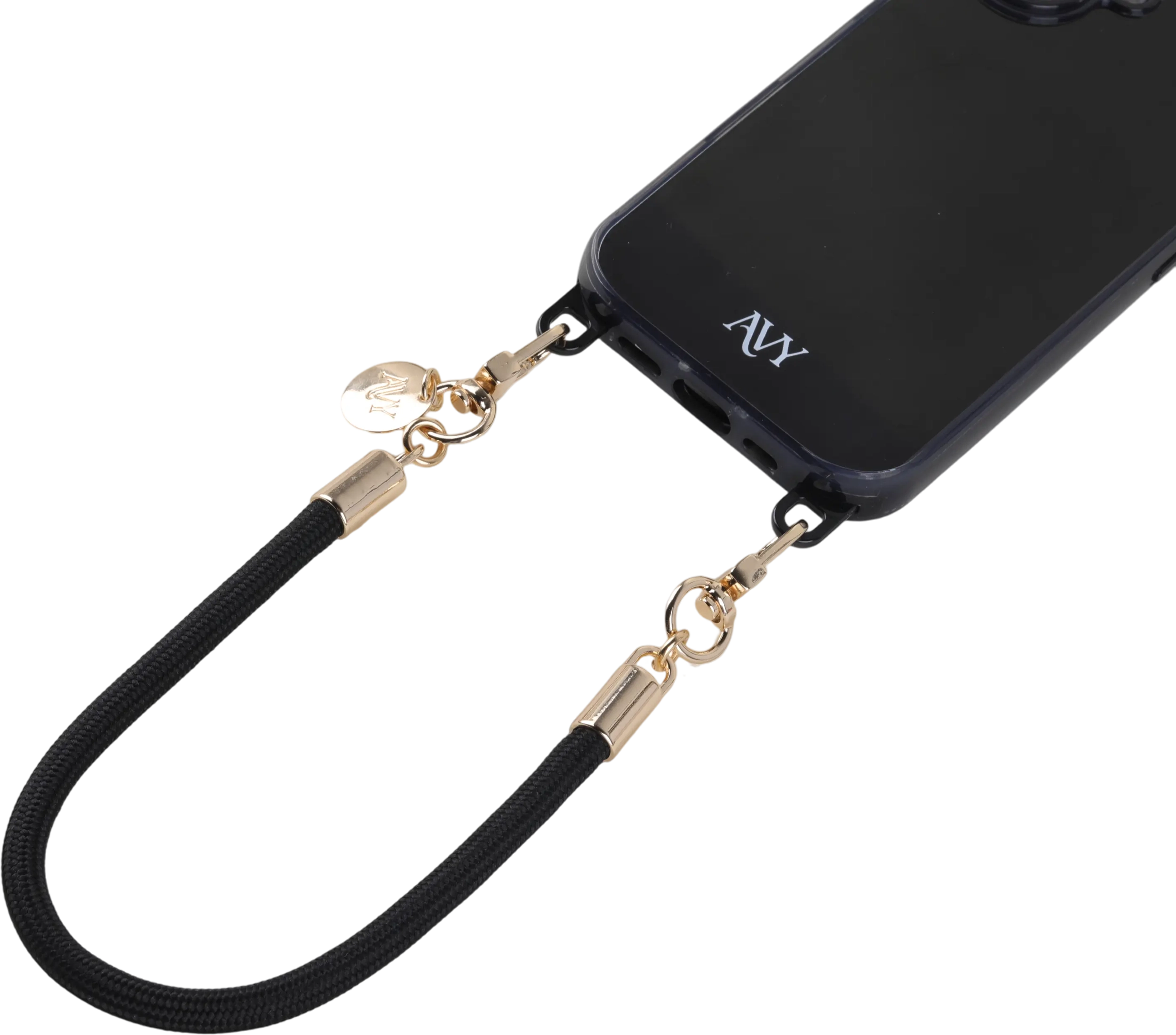 AVY Universeel Armband / Polsband Telefoonkoord Touw (32CM) Tressé Black afbeelding 12