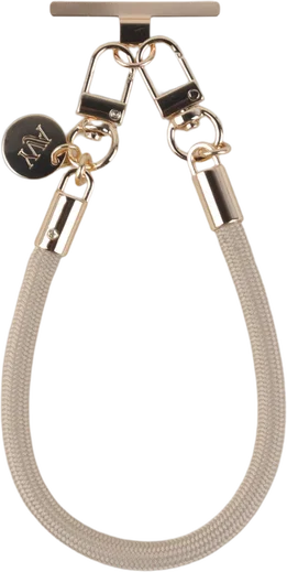 AVY Universeel Armband / Polsband Telefoonkoord Touw (32CM) Tressé Beige afbeelding 12