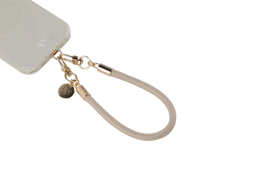 AVY Universeel Armband / Polsband Telefoonkoord Touw (32CM) Tressé Beige afbeelding 14