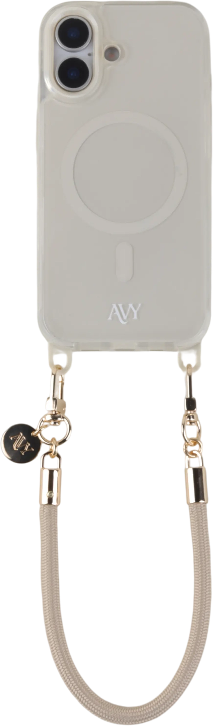 AVY Universeel Armband / Polsband Telefoonkoord Touw (32CM) Tressé Beige afbeelding 13