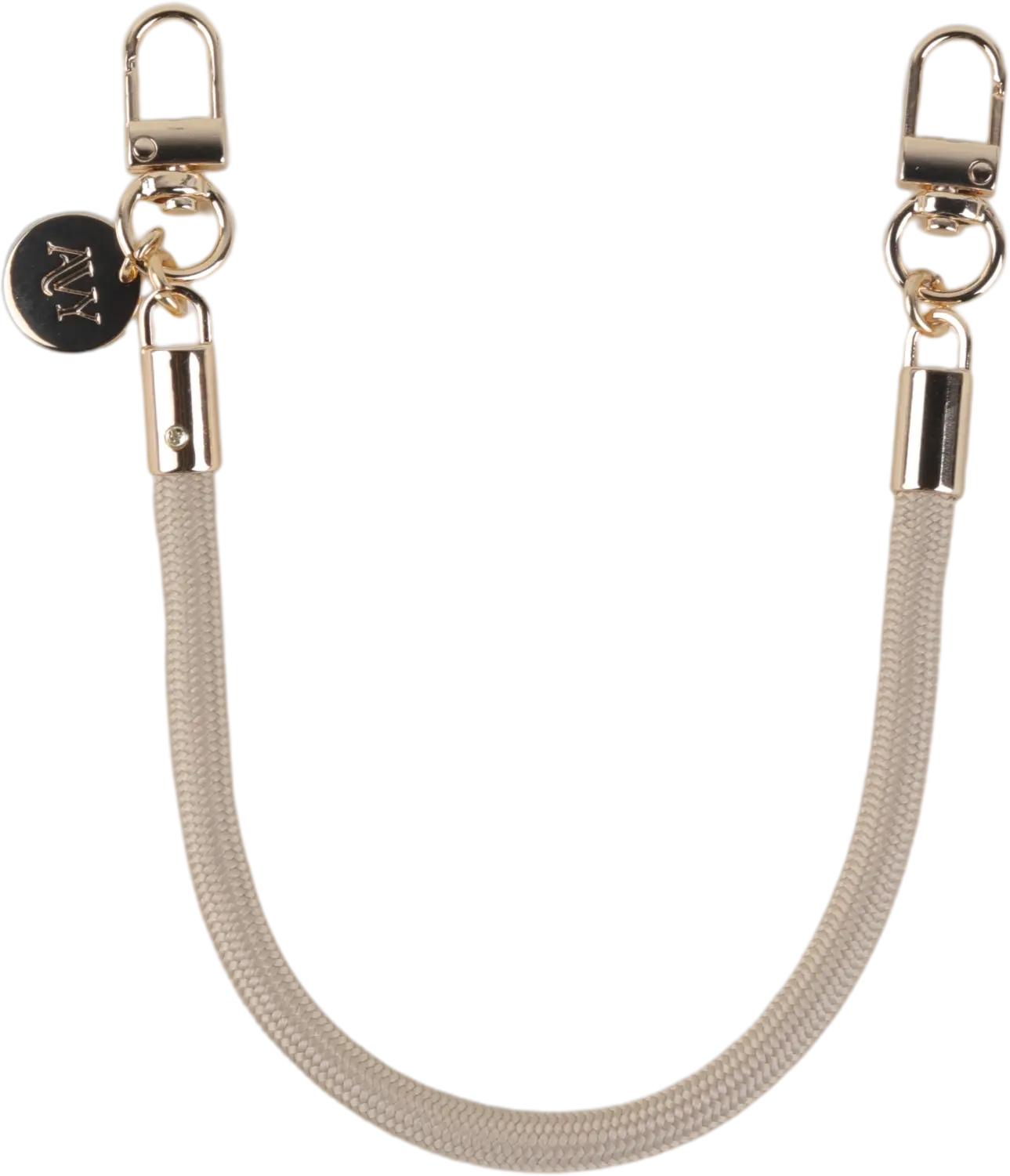 AVY Universeel Armband / Polsband Telefoonkoord Touw (32CM) Tressé Beige afbeelding 1