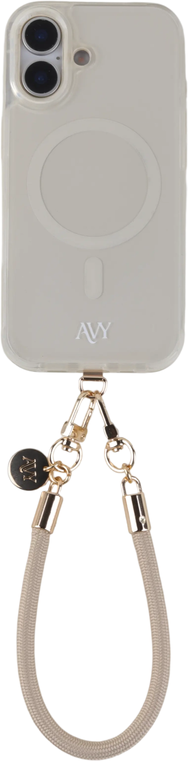 AVY Universeel Armband / Polsband Telefoonkoord Touw (32CM) Tressé Beige afbeelding 10