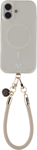 AVY Universeel Armband / Polsband Telefoonkoord Touw (32CM) Tressé Beige afbeelding 10