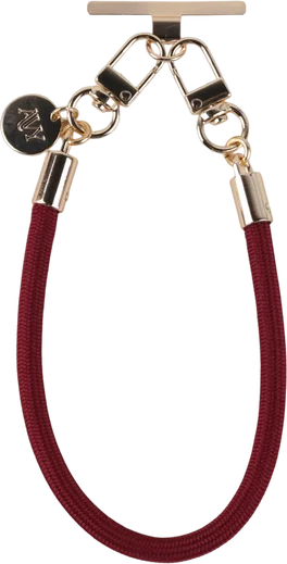 AVY Universeel Armband / Polsband Telefoonkoord Touw (32CM) Tressé Burgundy afbeelding 10