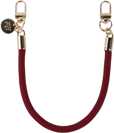 AVY Universeel Armband / Polsband Telefoonkoord Touw (32CM) Tressé Burgundy afbeelding 1