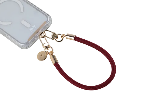 AVY Universeel Armband / Polsband Telefoonkoord Touw (32CM) Tressé Burgundy afbeelding 13