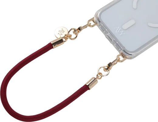 AVY Universeel Armband / Polsband Telefoonkoord Touw (32CM) Tressé Burgundy afbeelding 12