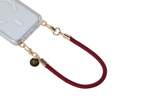 AVY Universeel Armband / Polsband Telefoonkoord Touw (32CM) Tressé Burgundy afbeelding 11