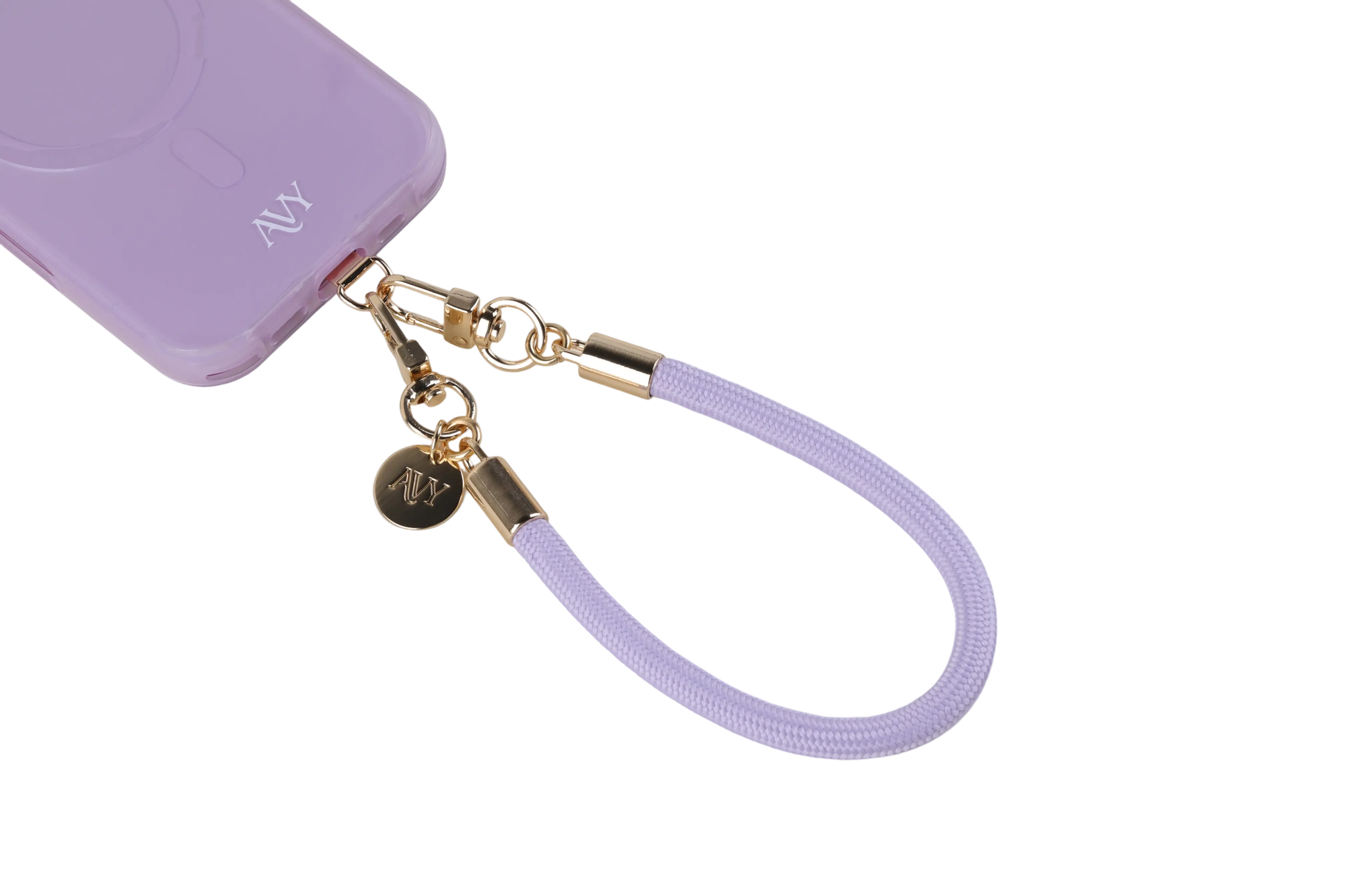 AVY Universeel Armband / Polsband Telefoonkoord Touw (32CM) Tressé Purple afbeelding 11