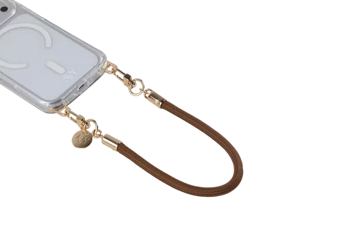 AVY Universeel Armband / Polsband Telefoonkoord Touw (32CM) Tressé Brown afbeelding 7
