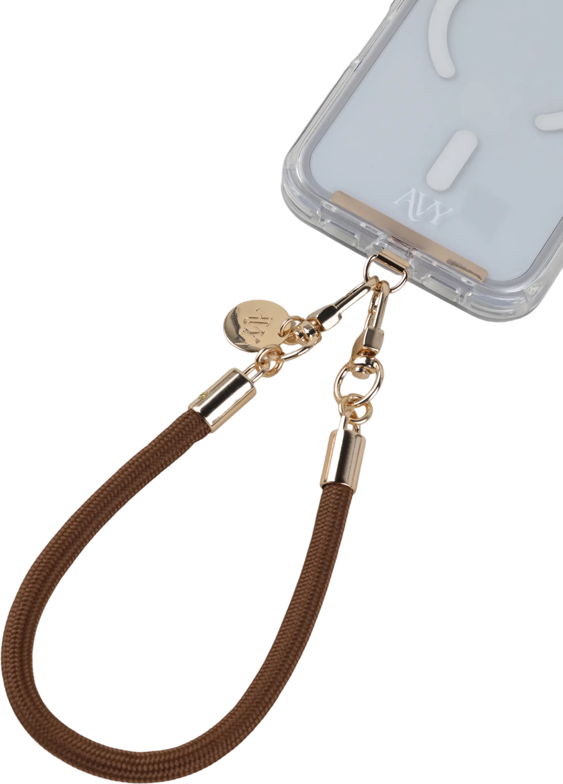 AVY Universeel Armband / Polsband Telefoonkoord Touw (32CM) Tressé Brown afbeelding 8