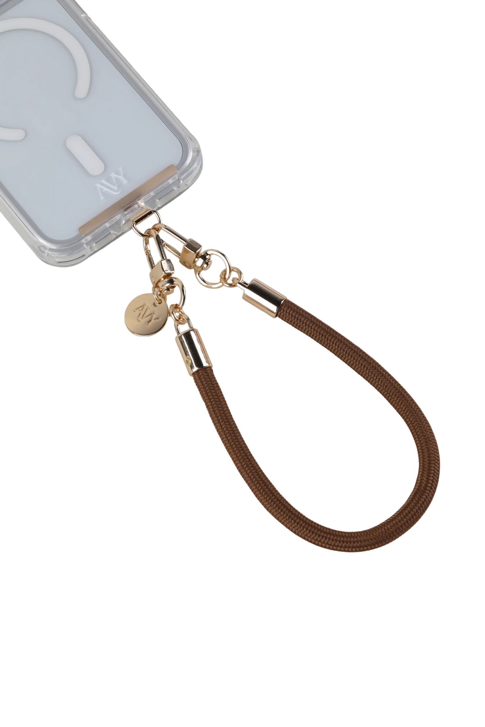 AVY Universeel Armband / Polsband Telefoonkoord Touw (32CM) Tressé Brown afbeelding 10