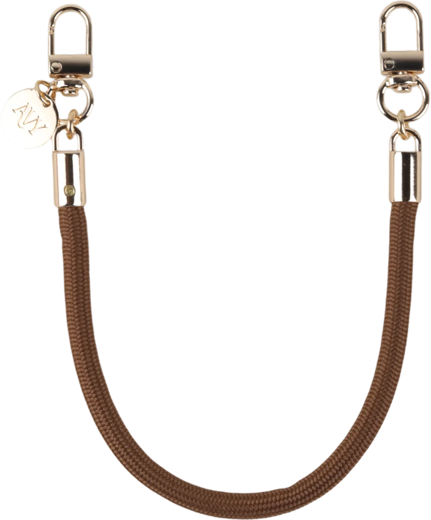 AVY Universeel Armband / Polsband Telefoonkoord Touw (32CM) Tressé Brown afbeelding 1