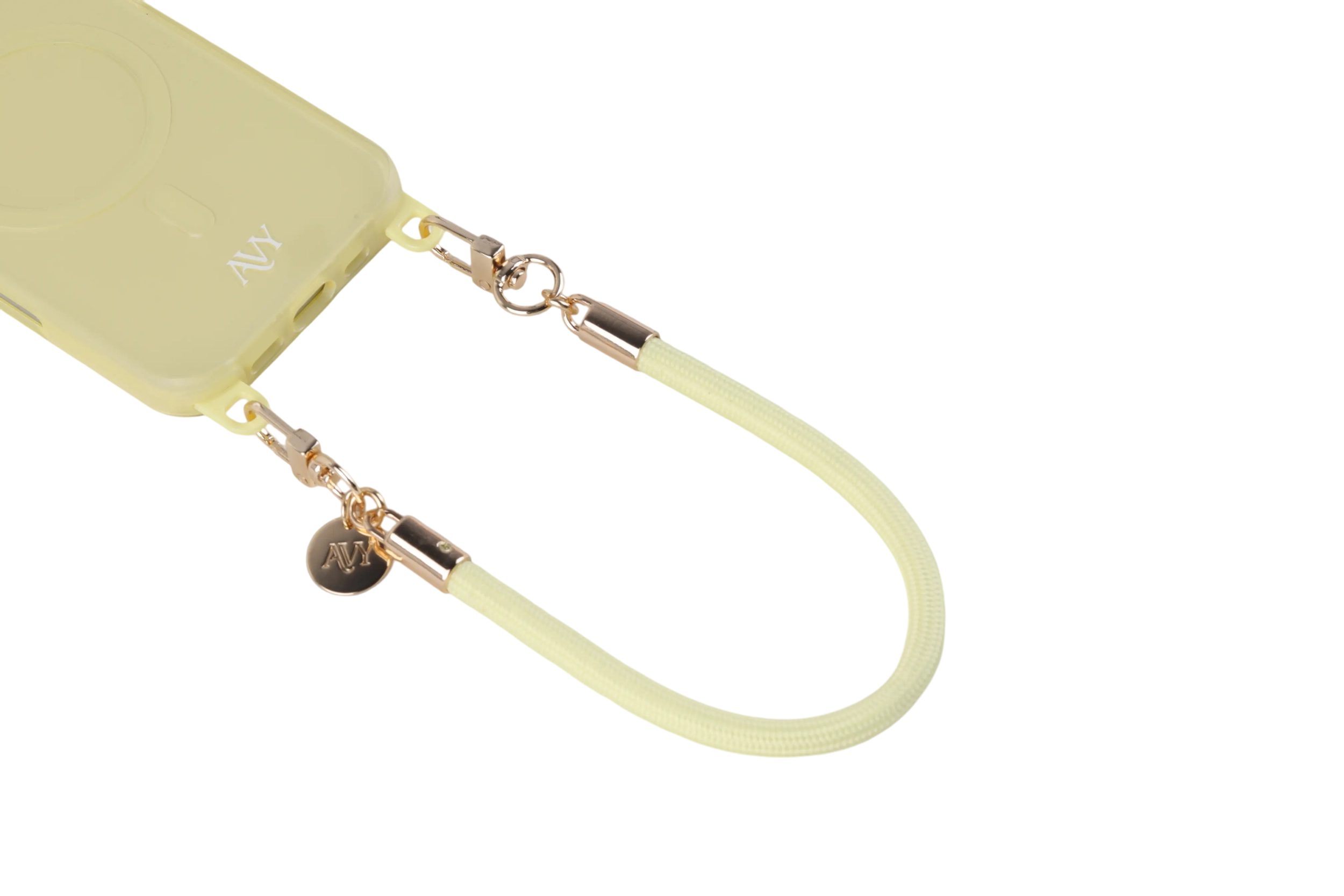 AVY Universeel Armband / Polsband Telefoonkoord Touw (32CM) Tressé Butter Yellow afbeelding 9