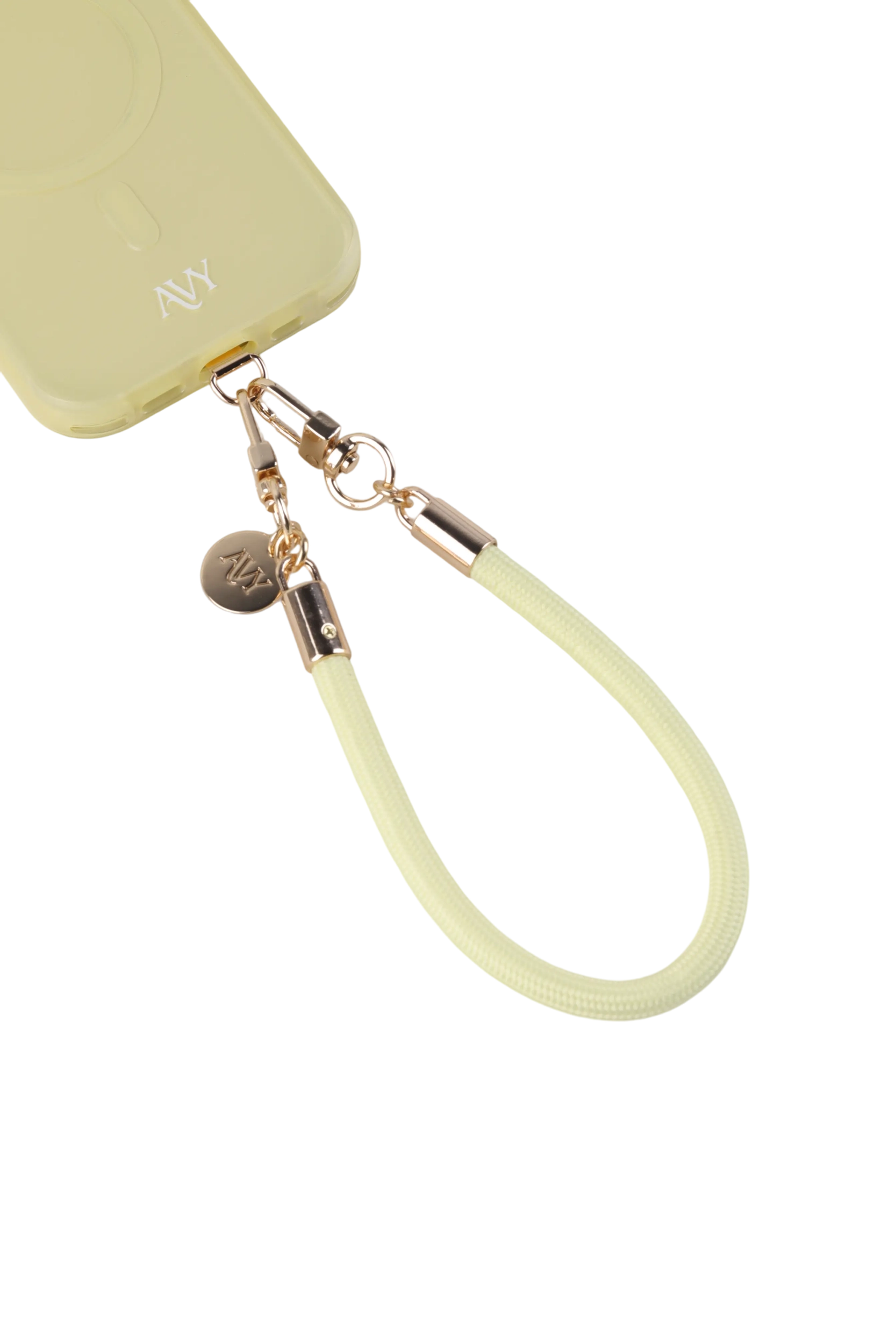 AVY Universeel Armband / Polsband Telefoonkoord Touw (32CM) Tressé Butter Yellow afbeelding 11