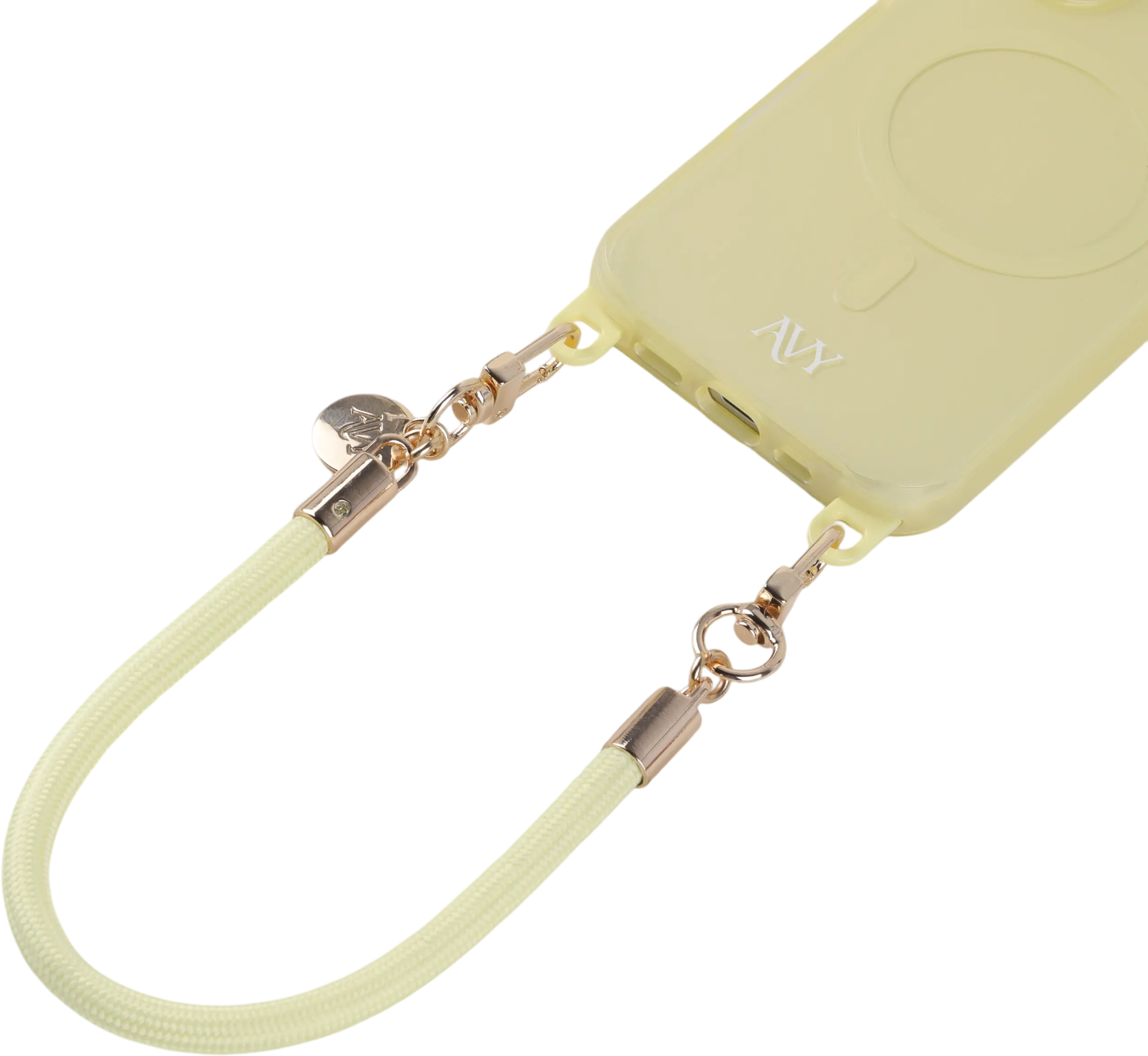 AVY Universeel Armband / Polsband Telefoonkoord Touw (32CM) Tressé Butter Yellow afbeelding 6