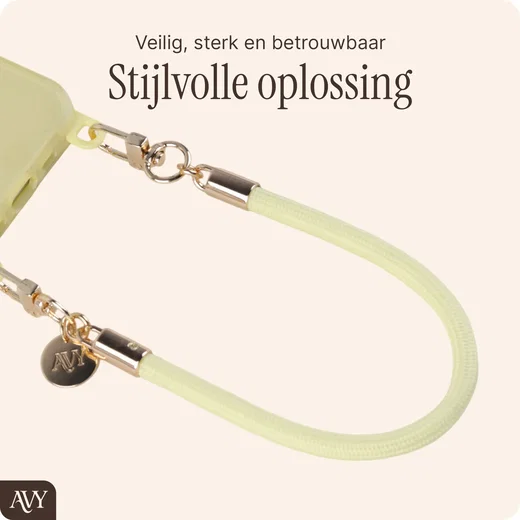 AVY Universeel Armband / Polsband Telefoonkoord Touw (32CM) Tressé Butter Yellow afbeelding 4