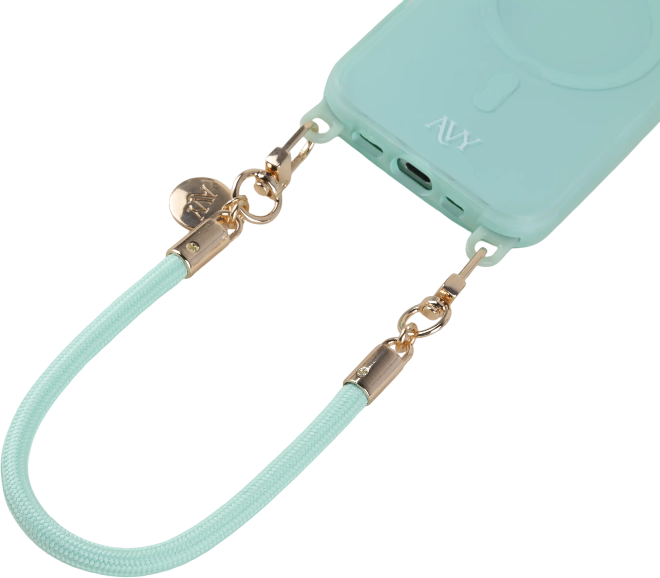 AVY Universeel Armband / Polsband Telefoonkoord Touw (32CM) Tressé Matcha afbeelding 9