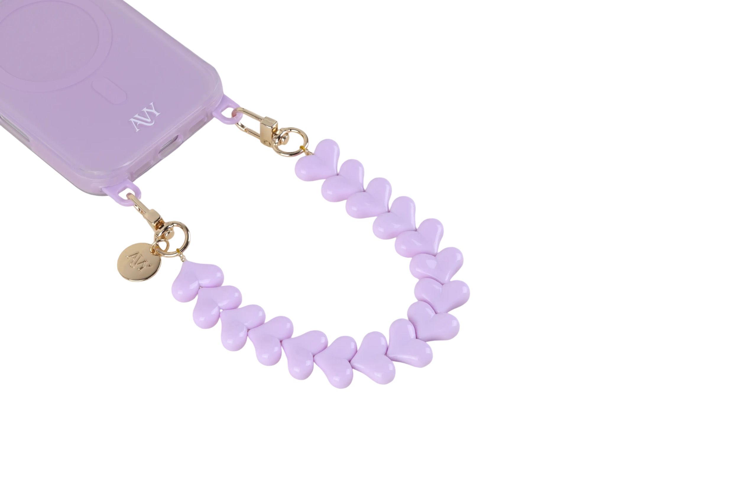 AVY Universele Hartjes Armband Polsband Telefoonkoord (30CM) Cupid Purple afbeelding 8