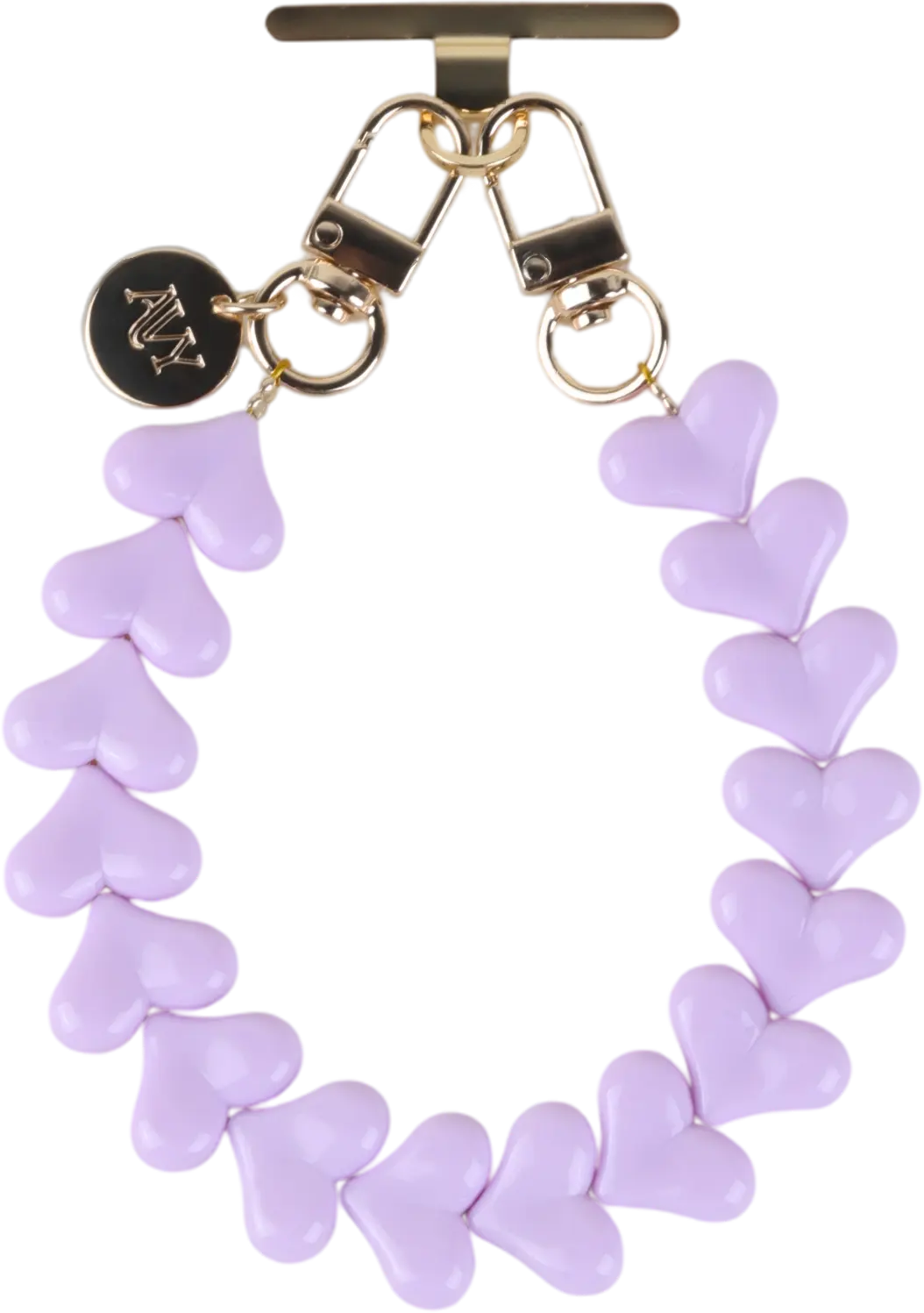 AVY Universele Hartjes Armband Polsband Telefoonkoord (30CM) Cupid Purple afbeelding 7