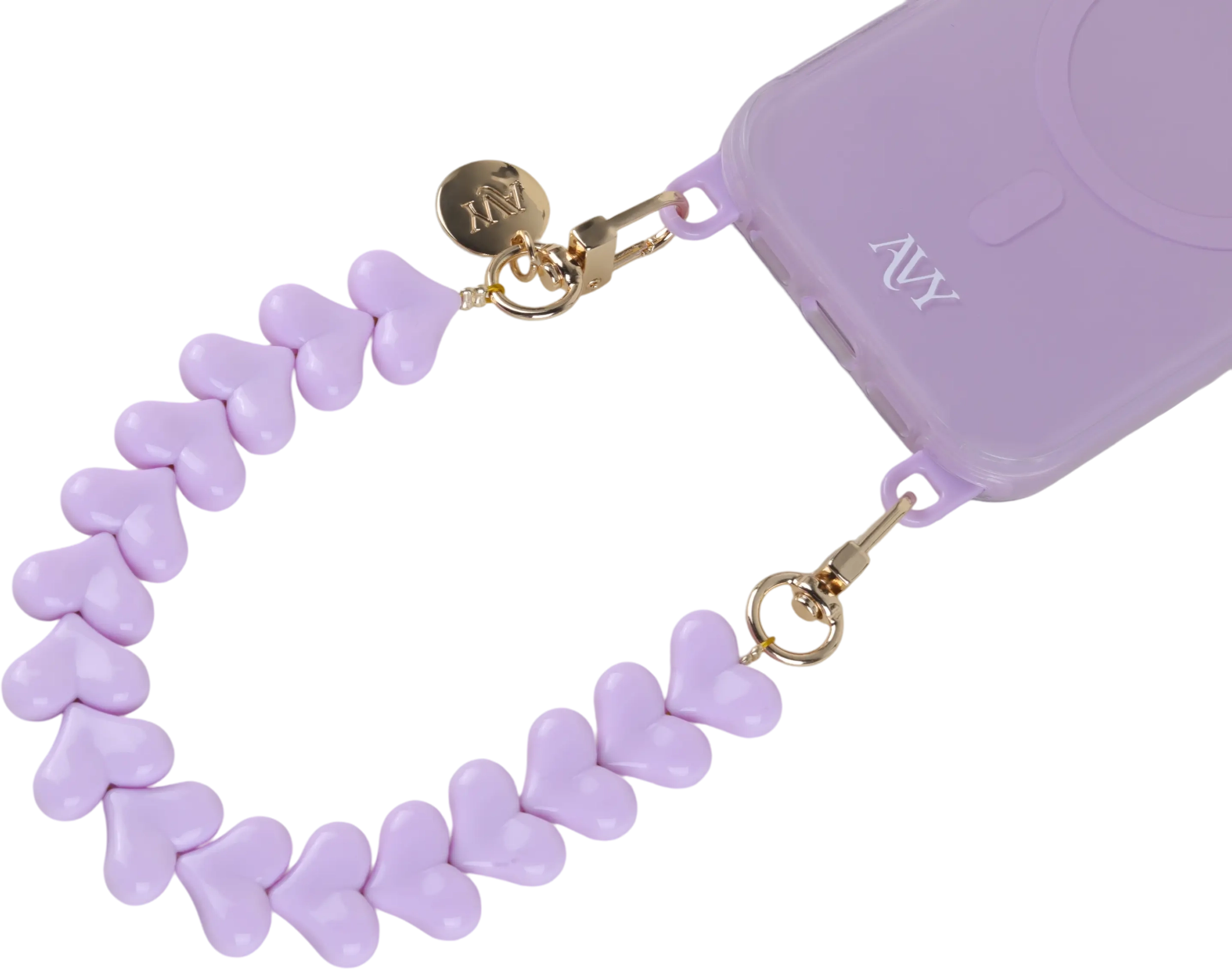 AVY Universele Hartjes Armband Polsband Telefoonkoord (30CM) Cupid Purple afbeelding 4