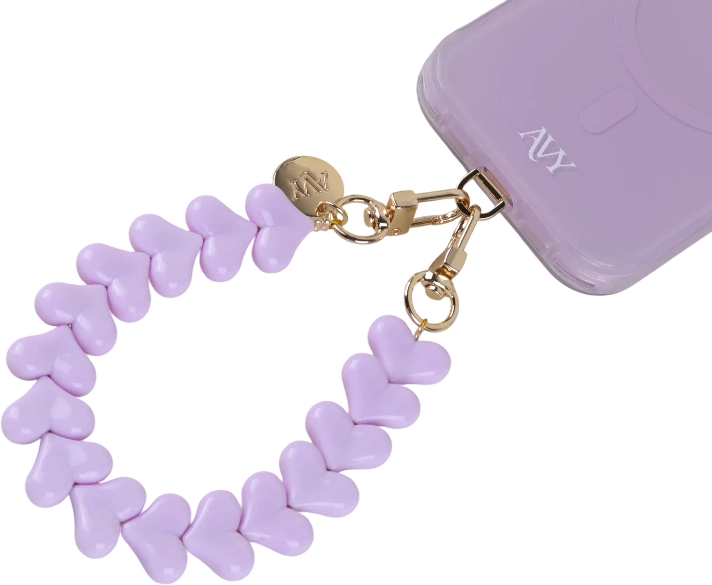 AVY Universele Hartjes Armband Polsband Telefoonkoord (30CM) Cupid Purple afbeelding 11