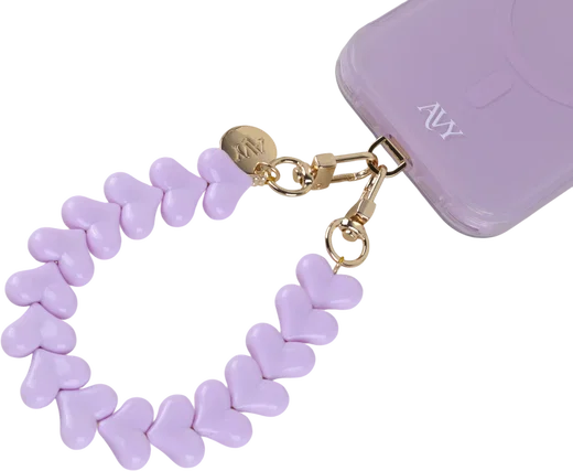AVY Universele Hartjes Armband Polsband Telefoonkoord (30CM) Cupid Purple afbeelding 11