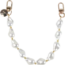 AVY Universeel Armband Polsband Parel Telefoonkoord (32CM) Silver Pearls