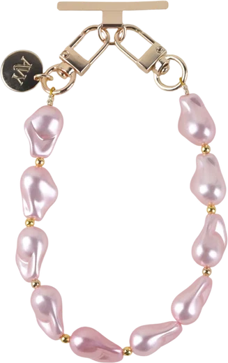 AVY Universeel Armband Polsband Parel Telefoonkoord (32CM) Pink Pearls afbeelding 12