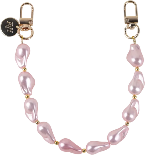 AVY Universeel Armband Polsband Parel Telefoonkoord (32CM) Pink Pearls afbeelding 1