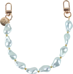 AVY Universeel Armband Polsband Parel Telefoonkoord (32CM) Blue Pearls afbeelding