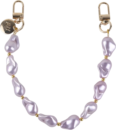 AVY Universeel Armband Polsband Parel Telefoonkoord (32CM) Purple Pearls afbeelding 1
