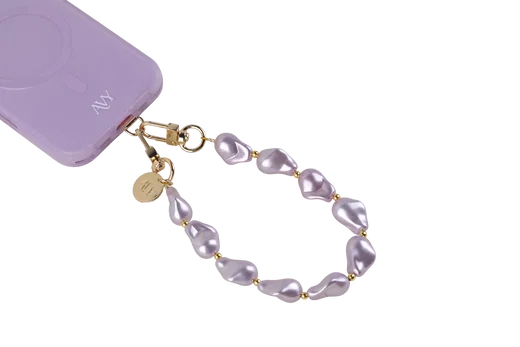 AVY Universeel Armband Polsband Parel Telefoonkoord (32CM) Purple Pearls afbeelding 13
