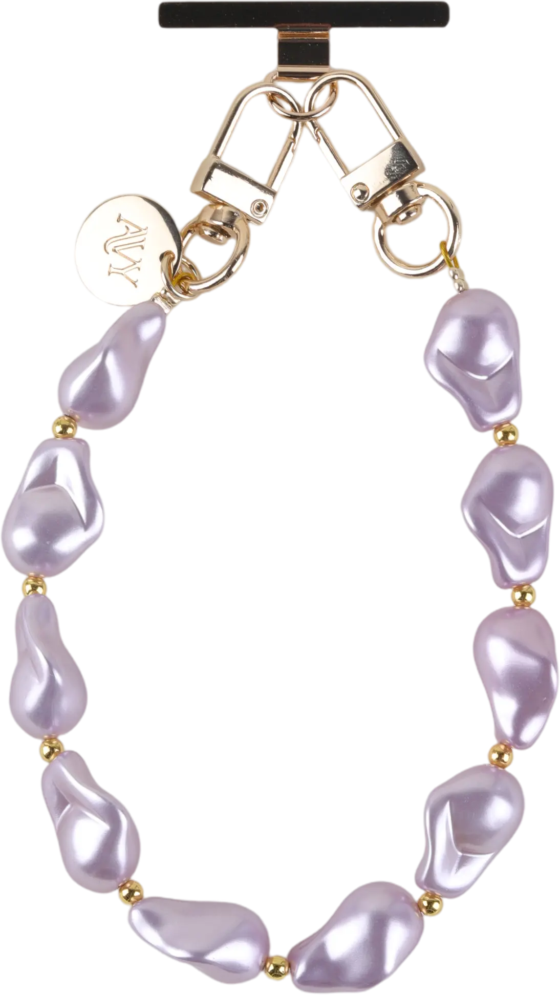 AVY Universeel Armband Polsband Parel Telefoonkoord (32CM) Purple Pearls afbeelding 10
